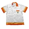 Casablanca 2023 Sicilien White Orange Cactus Tennis Court Hawaiian Short Shirts Hawaiian à manches courtes