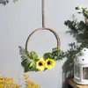 Decoratieve bloemen Zonnebloem Slucht kunstmatige bloem simulatie nep lelies rattan krans woning decoratie voordeur hangende slaapkamer