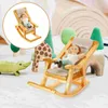 Doll House Accessories Miniature House Chair Rocking-chair Furniture Decor Dolls Ornaments Adorns 230812