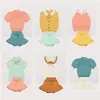 T-Shirts Misha Puff Kids Girls Summer Knit T Shirt Brand Toddler Beautif Tops Vintage Child Kniting Tee Shirts Mish And 210619 Drop Dhrma