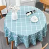 Table Cloth Round Tablecloths PVC Waterproof Oil Proof Circular Home Dining Decor 19 Colors Multi Sizes