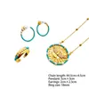 Orecchini di collana Set di gioielli da donna in oro naturale di pietra naturale di alta qualità ad alta qualità