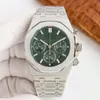 Mens Business Fashion Casual Watches end electroplating Designer watches42mm Quartz movementchronograph watch Stainless steel folding buckle sapphire mirror