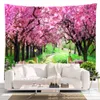 Tapisses Cherry Blossom Mur décoratif tapisserie à la maison Décor de chambre paysage grand fabric