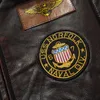 Giacche da uomo G1 Giacca in pelle pilota maschile maschile marrone vintage collare bomber militare di lana sciolta vintage giacca classica di bomber militare al 100% in mezzo alla mucca naturale 230811