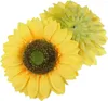 Fleurs décoratives Silk artificiel 10 "Big Sunflower Flower Head for DIY Wedding Home Party Decoration Clip Clip Wreath (2)