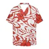 Men's Casual Shirts Fallow Summer Suitable For Tourism Loose Short-Sleeved V Neck Tattoo Print Mens Designer Clothes