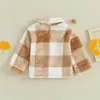 Jackets Baby Girls Jungen Herbst Wintermäntel Langarm Lupe Revers Button Down Plaid Oberbekleidung