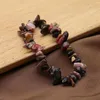 Strand Natural Damation Jasper Bead Armets Oregelbundna grussten Epidot för kvinnor Män juvelery Party Presentlängd 18 cm