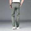 Men's Pants Summer Lyocell Business Trousers Male Fashion Sky Blue Khaki Straight Casual Man Clothing Plus Size 30-40