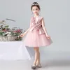 Abbigliamento etnico Pink Chinese Year Costume Kids Sleeveless Cheongsam Fashion Girl Qipao Party Birthday Wedding Opage Abito da percorso