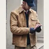 Herrenjacken Männer Amikaji A2 Deck Jacke Retro Cashmere Fleece verdicken Dickel Lamm Haart Coat Freier Mode Winter mehrpocket Outwear