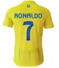 Al Nassr FC Fußballtrikots Ronaldo 2023 2024 Home Gelb Auswärts 23 24 CR7 Gonzalo TALISCA Martinez Talisca Ghislain Konan Vincent Aboubakar Herren Kinder Fußballtrikot