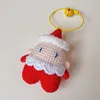 Karikatür Noel Baba Keychains El yapımı tığ işi asılı süsleme kol çantası dekor Noel örme oyuncak süsleri çocuklar yeni yıl hediyesi