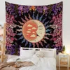 Tapestries Asthetische kamer Decor Tapestry Mandala Sun Maan Wall Hangt Tapijt Woonkamer Hekserij Huiskamer Decoratie Deken Boho 230812