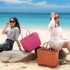 Pudełka do przechowywania kosze mody duże torby z kosza plażowym Summer eva kobiety wielka pojemność woreczka hole hobo kieszonka 230812