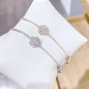 Charm Bracelets Rose Bracelet Female Hand Decorated With Diamond Flower Environmental Protection Electroplated Real Gold