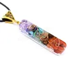 Reiki Healing 7 Chakra Orgone Colorful Coinfant Necklace Amulet Amulet Naturale Orgone Orgone Crystal Energy Collane per uomini Regalo per uomini