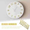 Relojes de pared 5 Sets Clock Número de matrícula Números Árabe Decoración de plástico de bricolaje tridimensional