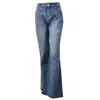 Frauen Jeans Liberjog Frauen schlanker Multisize weiblicher Stretch Denim Flares Hosen atmungsaktiv hochwertige Glockenboden-Hose Herbst