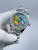 Luxury Women's Watch Calender Emalj Diamond 36mm rostfritt stål strap diamant designer sport klocka kvinnors klocka lyxklocka