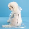 Psa odzież psa pupy przezroczystą odzież deszczową płaszcz przeciwdeszczowy z kapturem wodoodporna kurtka miękka pvc małe psy pupy puppy deszcz poncho 230812