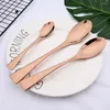 Dinnerware Sets Rose Gold Set 304 Stainless Steel Mirror Cutlery Knife Fork Spoons Silverware Kitchen Home Party Tableware