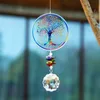 Garden Decorations H D Chakra Tree of Life Suncatcher Handmade Crystal Mandala Prism Decor Window Car Wall Art Hanging Ornament for Home Office 230812