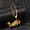 Hip Hop Men Rapper Rostfritt stål hänge halsband Rhinestone Gold Silver Football Sneakers Pendant Jewelry Night Club Sweater Cuban Chain 24inch 1719