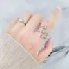 Wedding Rings Jianery Ins Style Vintage Chains For Women Men Lover Finger Ring Minimalist Jewelry Boho Wholesale