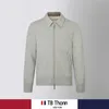 Trendy Tb Thonn Polo Neck Jacket for Men's 2023 Autumn/winter Simple Solid Color Cardigan Business Cool Casual Coat