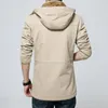 Trench Cods Cods Casual Loose Automne Hiver Men Trench Coat Coat Fashion Hooded Hread Hreakers Pockets Zipper Men Vestes M-5XL Streetwear 230812