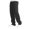 Pantaloni da uomo louatui uomini allungare jogger a colore solido gamba dritta workout pantaloni casuali con tasche