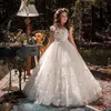 Cheap Formal Occasion Butterfly Flower Girl Dresses Applique First Communion Party Prom Princess Gown Bridesmaid Wedding with Trai2537