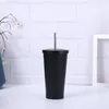 Tumbler 500 ml Edelstahl Stahlstrohbecher Großkapazität Outdoor-Reise tragbares Wasser nicht rutschfest