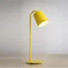 Lampes de table lampe en métal minimaliste moderne pour le salon Bureau de chambre à coucher jaune blanc noir en fer forgé lecture
