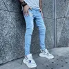 Herren Jeans Streetwear Männer stilvolle schlanke Risshose Hip Hop Männliche Stretchlöcher lässig Jeanshose 230812