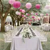 Other Event Party Supplies 15 Pcs Round Chinese Paper Lantern 4-12" Pink Rose Japanese Paper Ball for Wedding Birthday Party Valentine's Day Baby Showers 230812