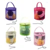 Cosmetic Bags Small Yarn Crochet Bag Empty Round Tote Organizer Knitting Needles DIY Craft Sewing Tools Accessories For Mom