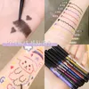 Eye ShadowLiner Combination Colorful Eyeliner Pen Extremely Fine Waterproof Non Smudging White Brown Plain Face Beginner's Gel EyeMakeup 230812