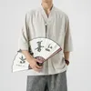 Camicie casual maschile camicia giapponese kimono camion retrò tappeto abbottonate harajuku tops 5xl 2023 estate
