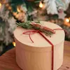 Sacs de rangement Round Cake Box Candy Horsder Bakery Supplies Gift Sweet Case Home Kraft Paper Bookie