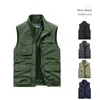 Men's Vests Camping Fishing Vests For Men Outdoors Tactical Webbed Gear Sports Man Motorcycle Vest Men's Jackets Big Size Clothes Coat Work 230812