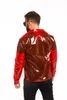 Men's Jackets Glossy Clear PVC Stand Collar Seethrough Long Sleeve Pocket Transparency Coats Perspective Jacket Party Clubwear 230812