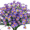 Fleurs décoratives 1pcs Daisies artificielles fausses de jardin extérieur Porche de mariage à la maison Décor de ferme UV Bouquet résistant aux UV Bouquet