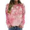 Maglioni da donna a maniche lunghe a maniche lunghe con stampa floreale maglione top leopardo camicie a maniche corte per donne 2xl