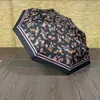 Regenschirme Faltungsgeschäft Automatische Regenschirm Regen Frauen Holzgriff Männer winddurchdringliche kompakte Reisen Männliche Parasole