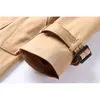 Capas de zanjas para hombres Trench Estilo británico Autumn Winter Windbreaker Super Long Solid Mens sobre la rodilla Negocio