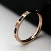 Кластерные кольца темперамента цвета раковина бриллиантовое кольцо женское корейское модное титановое стальное розовое золото