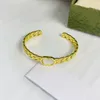 Retro Luxury Woman Bangle GGITY Designer Открытие золотых браслетных ювелирных украшений женщин высшее качество буква G логотип с коробкой 2378